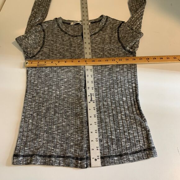 Michael Stars Sweater Womens OS One Size Grey Hidden Snap Buttons Long Sleeve - Picture 8 of 14